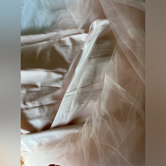 custom made bridesmaid dress pink maxi - Picture 10 of 11